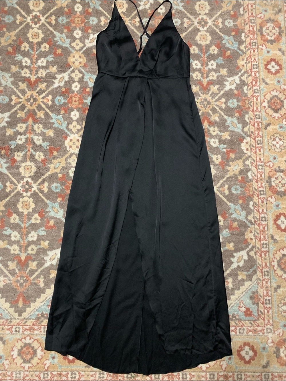 ASOS Black Satin Slip Dress